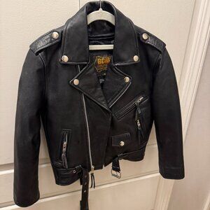 Vintage Bonus Genuine Leather Kid's Jacket Size 4